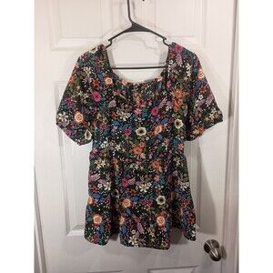 Bloom Chic Top Size 10 Multicolor Floral Colorful